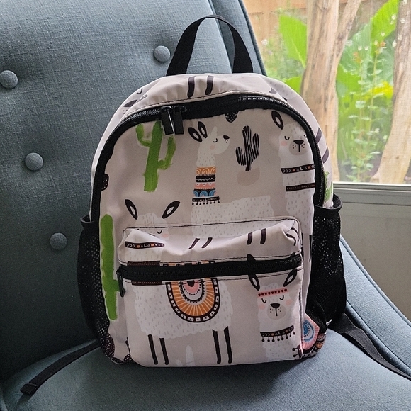 Llama And Cactus Womens Backpack Purse, Bag - Picture 1 of 9